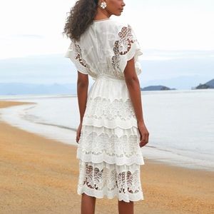 White midi, Farm Rio boho dress